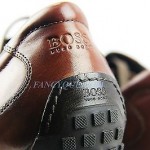HUGO BOSS BLACK LABEL HANDMADE PROMISE DRIVING BROWN SHOES LEATHER NEW SZ 10 43