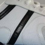 Hugo Boss Orange Mens 9.5 White Tennis shoes Sneakers Seamon 50223677 Pre-owned