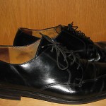 COLE HAAN MENS BLACK LEATHER TIE SHOES SZ 10.5D