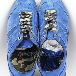 HUGO BOSS GREEN LABEL CALIF BLUE SUEDE SHOES SNEAKERS LEATHER NEW SZ 10 43