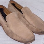 Men’s Shoes COLE HAAN LOAFERS Size 8M Leather Brown Suede