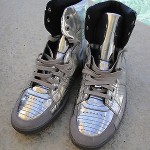 Hugo Boss Metallic Silver Mens Casual Shoes Sneaker 9.5  Retail $150 used once!