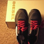 Diesel ARAMIS NEW Casual Sneaker SZ 9US 42EUR lack/Wht/Gray/Red Retail $128.00