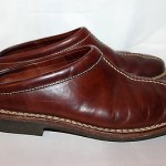 COLE HAAN Country Brown Leather Slip On Mules Exposed Stitching Mens Sz 10.5 M