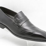 $298 msrp Mens shoes HUGO BOSS black leather slip on loafers sz 11.5