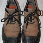 CLARKS MENS WATERPROOF MUCKERS SHOES SIZE 10 M TAN SUEDE W/ RUBBER TOE $175