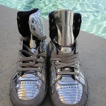 Hugo Boss Metallic Silver Mens Casual Shoes Sneaker 9.5  Retail $150 used once!