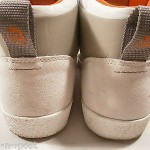 DIESEL MEN’S BRANDSTER G-TOP LACE-UP SNEAKERS WHITE ELEPHANT SKIN 7.5 MED $115