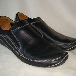 COLE HAAN NIKE AIR G-SERIES MENS BLACK LEATHER LOAFERS SIZE 9 M