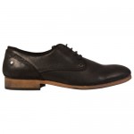 Diesel Mens Wolf Black Leather Casual Dress Oxfords Lace Up Shoes