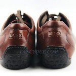 HUGO BOSS BLACK LABEL HANDMADE PROMISE DRIVING BROWN SHOES LEATHER NEW SZ 10 43