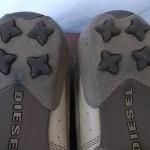 Diesel, Beige Leather Fashion Sneakers. Sz. 10 M