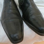 COLE HAAN NIKEAIR MENS BLACK LEATHER COWBOY STYLE BOOTS, 9.5M