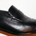 BOSS HUGO BOSS MENS SZ 8 M BLACK LEATHER LOAFERS DRESS SHOES
