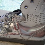 Hugo Boss Metallic Silver Mens Casual Shoes Sneaker 9.5  Retail $150 used once!