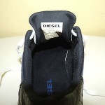 Men’s Diesel Leather Black Blue Casual Sneakers Shoes US 10 EUR 43