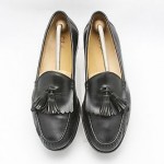 Mens shoes COLE HAAN black leather tassel kiltie loafers sz 9.5 M