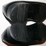 BOSS HUGO BOSS MENS SZ 8 M BLACK LEATHER LOAFERS DRESS SHOES