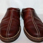 COLE HAAN Country Brown Leather Slip On Mules Exposed Stitching Mens Sz 10.5 M