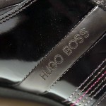 $295 Hugo Boss Black Label Leather Sneakers Mens 11 44 Oxford Shoes 10.5 43.5