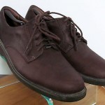 Mens size 10 W dark brown leather Clarks lace tie oxford waterproof casual shoes