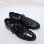 Cole Haan Nike Air Black Leather Slip On Loafers Strap Buckle  Men’s 9 1/2 M