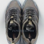 HUGO BOSS ORANGE LABEL BROWN ORLINOT SHOES SNEAKERS LEATHER NYLON NEW SIZE 10 43