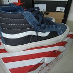 VANS WTAPS NAVY SK8 HI OG LX SIZE 9 US PRE OWNED BOX RECEIPT EXCELLENT COND