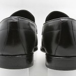 $298 msrp Mens shoes HUGO BOSS black leather slip on loafers sz 11.5