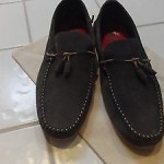 Diesel Men’s Fashion Loafers Grahl Anthracite Leather Boat Shoes sz 12 nwt $160.