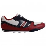 Diesel Mens Gunner White Red Casual Leather Lace Up Sneakers Shoes