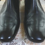 HUGO BOSS Black Leather Ankle Boots Shoes Size 7.5 D
