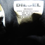 Men’s Diesel Leather Black Blue Casual Sneakers Shoes US 10 EUR 43
