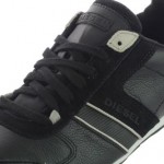 Diesel Loop 00YG64-PR131-H3050 Black Silver Gray Leather Casual Shoes Men