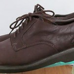 Mens size 10 W dark brown leather Clarks lace tie oxford waterproof casual shoes