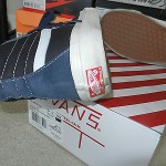 VANS WTAPS NAVY SK8 HI OG LX SIZE 9 US PRE OWNED BOX RECEIPT EXCELLENT COND