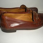COLE HAAN MEN’S LIGHT BROWN LEATHER SLIP ON SHOES\LOAFERS  SZ 9.5 M