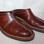 COLE HAAN Country Brown Leather Slip On Mules Exposed Stitching Mens Sz 10.5 M