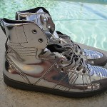 Hugo Boss Metallic Silver Mens Casual Shoes Sneaker 9.5  Retail $150 used once!