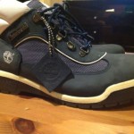 $140 Size 9.5 Men’s Timberland Ankle LEATHER Field Boots  Navy WATERPROOF