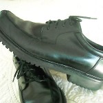 MENS COLE HAAN BLACK LEATHER OXFORDS – SZ M