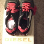 Diesel ARAMIS NEW Casual Sneaker SZ 9US 42EUR lack/Wht/Gray/Red Retail $128.00
