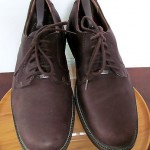 Mens size 10 W dark brown leather Clarks lace tie oxford waterproof casual shoes
