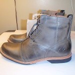 Timberland Mens Ankle Boots #3300 Ek City 6″ Zip Slush Grey Leather SIZE 9