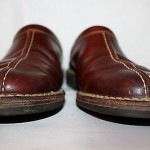 COLE HAAN Country Brown Leather Slip On Mules Exposed Stitching Mens Sz 10.5 M