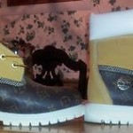 TIMBERLAND Custom Boots Size 10 (brown & tan)!!!