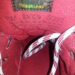 Men’s Red and white timberland boots size 11
