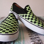 VANS Classic Slip-On Men’s Skate Shoes Glow Checks/Black Size 10 NIB!! NICE!!