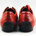 HUGO BOSS BLACK LABEL HANDMADE PROMISE DRIVING RED SHOES LEATHER NEW SZ 10 43