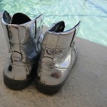 Hugo Boss Metallic Silver Mens Casual Shoes Sneaker 9.5  Retail $150 used once!